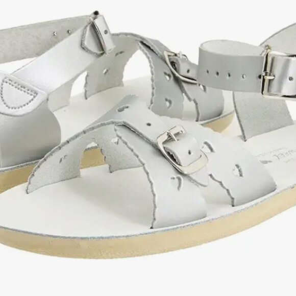 Saltwater Sandals - Sun-San Sweetheart in Silver - Size 13 - Picture 2 of 5
